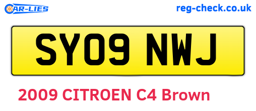 SY09NWJ are the vehicle registration plates.