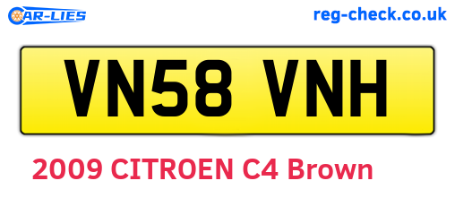VN58VNH are the vehicle registration plates.