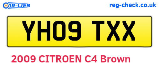YH09TXX are the vehicle registration plates.