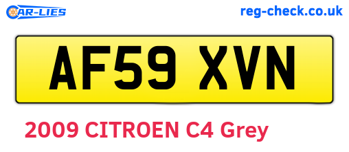 AF59XVN are the vehicle registration plates.