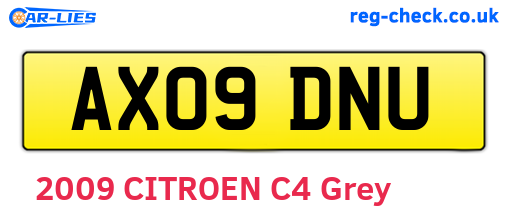 AX09DNU are the vehicle registration plates.