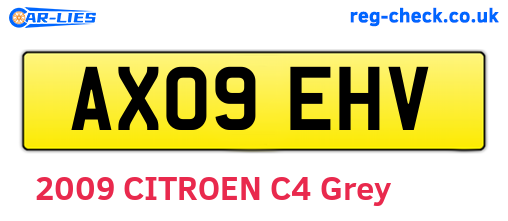 AX09EHV are the vehicle registration plates.