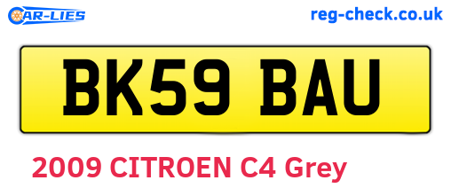BK59BAU are the vehicle registration plates.