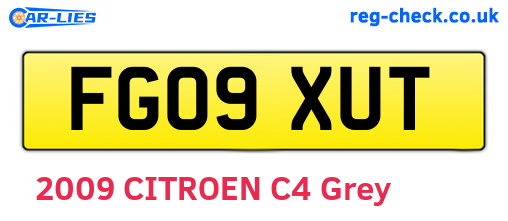 FG09XUT are the vehicle registration plates.