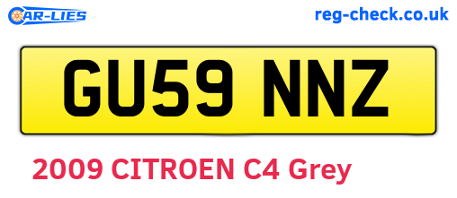 GU59NNZ are the vehicle registration plates.