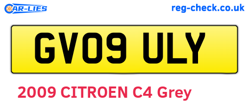 GV09ULY are the vehicle registration plates.