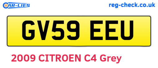 GV59EEU are the vehicle registration plates.
