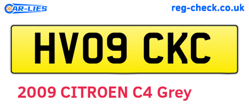HV09CKC are the vehicle registration plates.