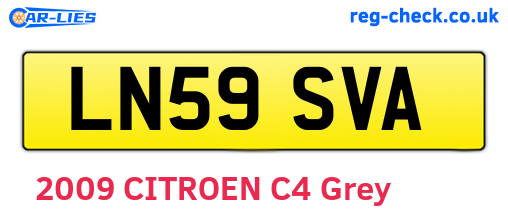 LN59SVA are the vehicle registration plates.