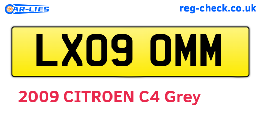LX09OMM are the vehicle registration plates.