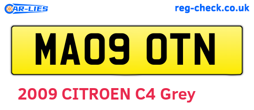 MA09OTN are the vehicle registration plates.
