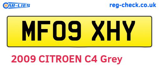 MF09XHY are the vehicle registration plates.