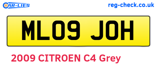 ML09JOH are the vehicle registration plates.