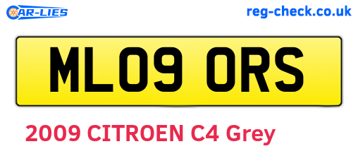 ML09ORS are the vehicle registration plates.
