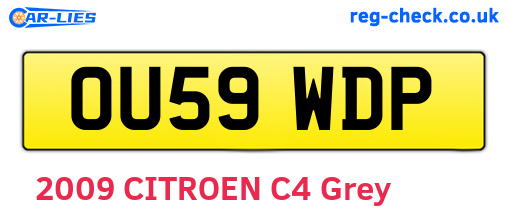 OU59WDP are the vehicle registration plates.