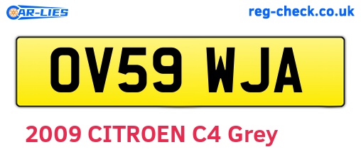 OV59WJA are the vehicle registration plates.