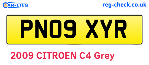 PN09XYR are the vehicle registration plates.