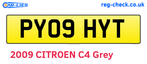 PY09HYT are the vehicle registration plates.