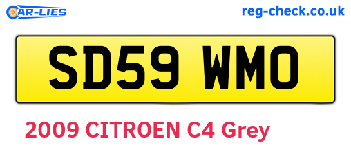 SD59WMO are the vehicle registration plates.