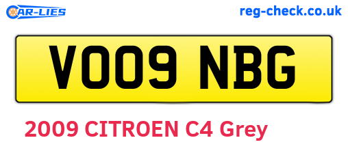 VO09NBG are the vehicle registration plates.