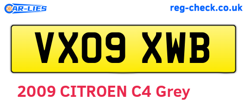 VX09XWB are the vehicle registration plates.
