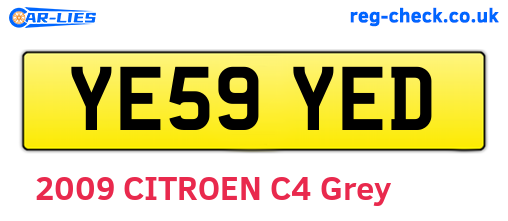 YE59YED are the vehicle registration plates.