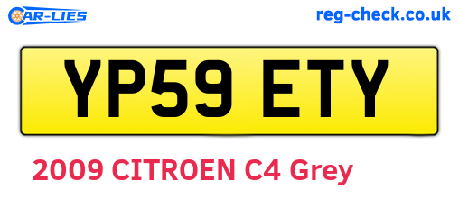 YP59ETY are the vehicle registration plates.