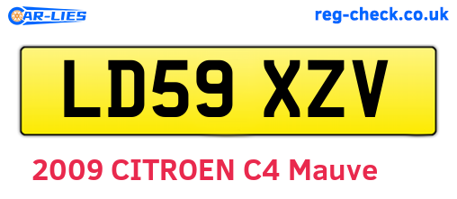 LD59XZV are the vehicle registration plates.