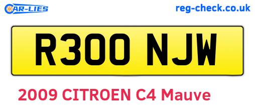 R300NJW are the vehicle registration plates.