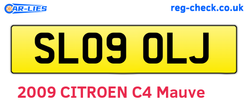 SL09OLJ are the vehicle registration plates.