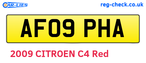 AF09PHA are the vehicle registration plates.