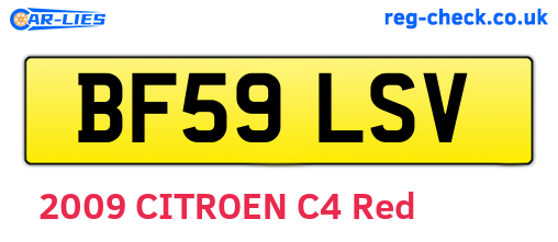 BF59LSV are the vehicle registration plates.
