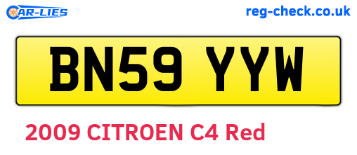 BN59YYW are the vehicle registration plates.