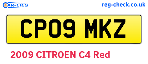 CP09MKZ are the vehicle registration plates.