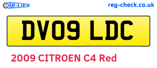 DV09LDC are the vehicle registration plates.