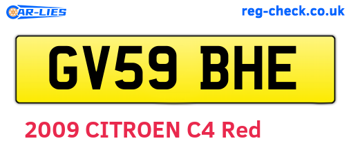 GV59BHE are the vehicle registration plates.