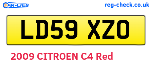 LD59XZO are the vehicle registration plates.