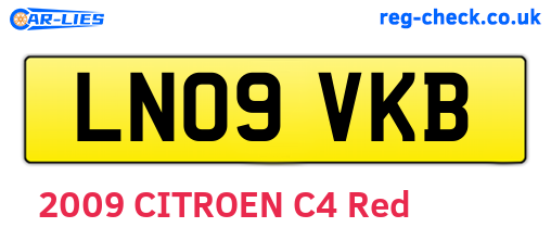 LN09VKB are the vehicle registration plates.