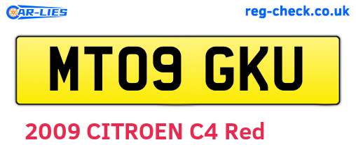MT09GKU are the vehicle registration plates.