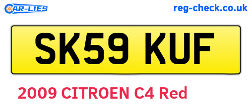 SK59KUF are the vehicle registration plates.