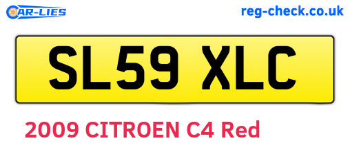 SL59XLC are the vehicle registration plates.
