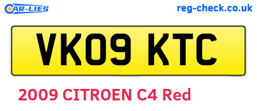 VK09KTC are the vehicle registration plates.