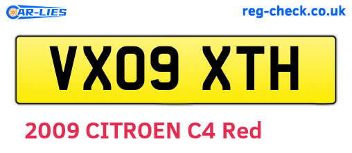 VX09XTH are the vehicle registration plates.