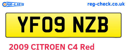 YF09NZB are the vehicle registration plates.