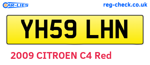 YH59LHN are the vehicle registration plates.