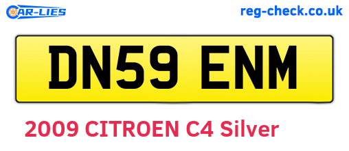 DN59ENM are the vehicle registration plates.