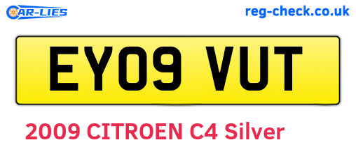EY09VUT are the vehicle registration plates.