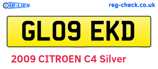 GL09EKD are the vehicle registration plates.