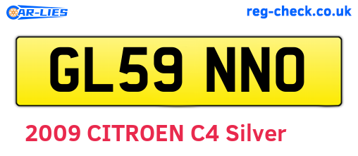 GL59NNO are the vehicle registration plates.