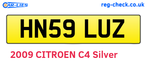 HN59LUZ are the vehicle registration plates.